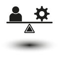 Employee performance appraisal icon. Vector illustration. EPS 10.