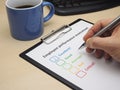 Employee performance assessment - excellent Royalty Free Stock Photo