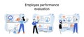 Employee performance evoluation, analysis of effectiveness of professional activity, success advance