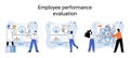 Employee performance evoluation, analysis of effectiveness of professional activity, success advance Royalty Free Stock Photo