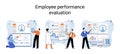 Employee performance evoluation, analysis of effectiveness of professional activity, success advance Royalty Free Stock Photo