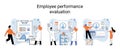 Employee performance evoluation, analysis of effectiveness of professional activity, success advance