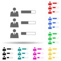 employee performance multi color style icon. Simple glyph, flat vector of hr and heat hunting icons for ui and ux, website or Royalty Free Stock Photo