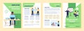 Employee productivity booster flat vector brochure template