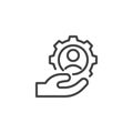 Employee productivity line icon