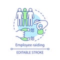 Employee raiding concept icon