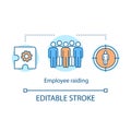 Employee raiding concept icon Royalty Free Stock Photo