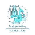 Employee raiding concept icon