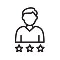 Employee Ratings icon  image. Suitable for mobile apps, web apps and print media. Royalty Free Stock Photo