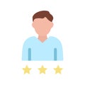 Employee Ratings icon vector image. Royalty Free Stock Photo