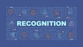 Employee recognition blue word concept