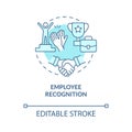 Employee recognition turquoise concept icon