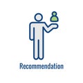 Employee Referral Process Icon - Networking, Recommendation, and reference