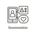 Employee Referral Process Icon - Networking, Recommendation, and reference