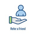 Employee Referral Process Icon - Networking, Recommendation, and reference