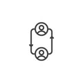 Employee Replacement line icon