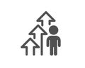 Employee result icon. Business growth statistics sign. Vector