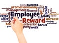 Employee reward word cloud hand writing concept Royalty Free Stock Photo