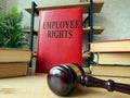 Employee rights and gavel in the court. Royalty Free Stock Photo