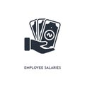 Employee salaries icon. simple element illustration. isolated trendy filled employee salaries icon on white background. can be