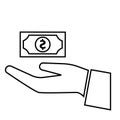 Employee salaries vector Icon. remuneration illustration symbol. allowance sign or logo.