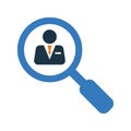 Employee, search, target icon. Simple editable vector design isolated on a white background