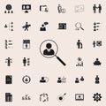 employee searchicon. HR & Heat hunting icons universal set for web and mobile