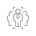 Employee selection line outline icon