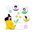 Employee sharing abstract concept vector illustration.