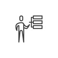 Employee skills line icon