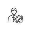 Employee skills line icon