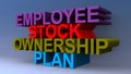 Employee stock ownership plan on blue Royalty Free Stock Photo