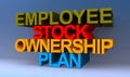 Employee stock ownership plan on blue Royalty Free Stock Photo