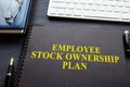 Employee Stock Ownership Plan ESOP on a desk. Royalty Free Stock Photo