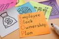 Employee Stock Ownership Plan ESOP is shown on the photo using the text Royalty Free Stock Photo