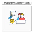 Employee survey color icon