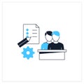 Employee survey flat icon Royalty Free Stock Photo