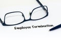 An employee termination document, isolated on white. Royalty Free Stock Photo