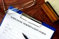 Employee termination form Royalty Free Stock Photo