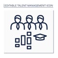 Employee training programs line icon
