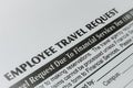 Employee travel request