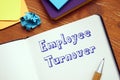 Employee Turnover sign on the sheet