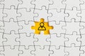Employee or user icon on missing puzzle piece