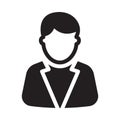 Employee vector glyph flat icon Royalty Free Stock Photo