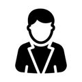 Employee vector glyph flat icon Royalty Free Stock Photo