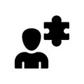 Employee vector glyph flat icon Royalty Free Stock Photo