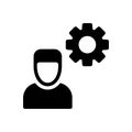Employee vector glyph  flat icon Royalty Free Stock Photo