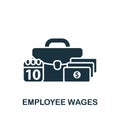 Employee Wages icon. Monochrome simple Business Training icon for templates, web design and infographics