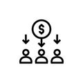 EMPLOYEE WAGES icon in vector. Logotype