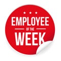 Employee of the Week label sticker